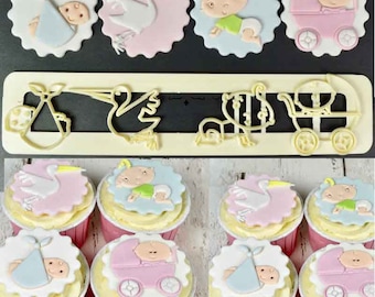 Baby Shower plastic fondant cutter cake mold fondant mold fondant cake decorating tools sugarcraft