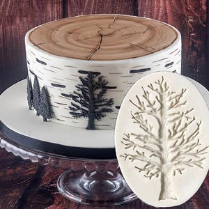 Cake Border Silicone Molds Tree Cupcake Fondant Cake Decorating Tools Chocolate Gum paste Moulds DIY