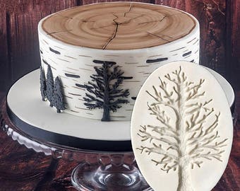 Cake Border Silicone Molds Tree Cupcake Fondant Cake Decorating Tools Chocolate Gum paste Moulds DIY