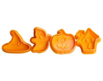 Halloween fondant cookie cuttter Plungers cake mold fondant cutter cake decorating tools Baking DIY Clay Kids crafts Ghost pumpkin Witch BOO