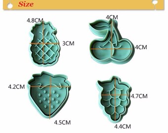 Fondant Fruit shape Mold Cake Cutter Cookies Sugarcraft Decorating Tool Cake Baking Tools kitchen accessories, set of 4