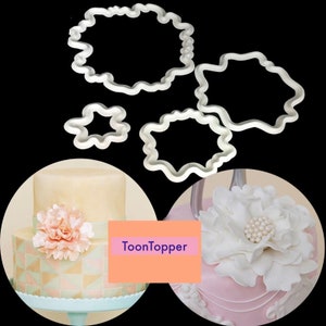Easy Peony flower plastic fondant cutter cake mold fondant mold cake decorating tools sugar craft cake topper