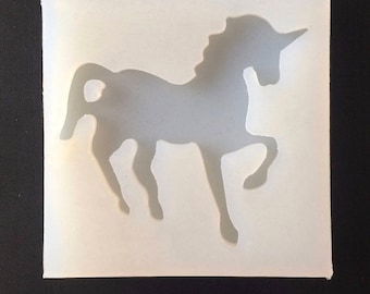 Molde de epoxi con forma de unicornio, molde de silicona para teléfono DIY, accesorios de decoración de pasteles, herramientas, moldes de pastel en relieve, artesanía de azúcar, arcilla fondant