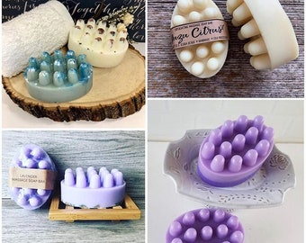 4 Cavity Silicone Soap Mold for Massage Therapy Bar Soap Craft Art Craft Molds DIY Handmade soap molds