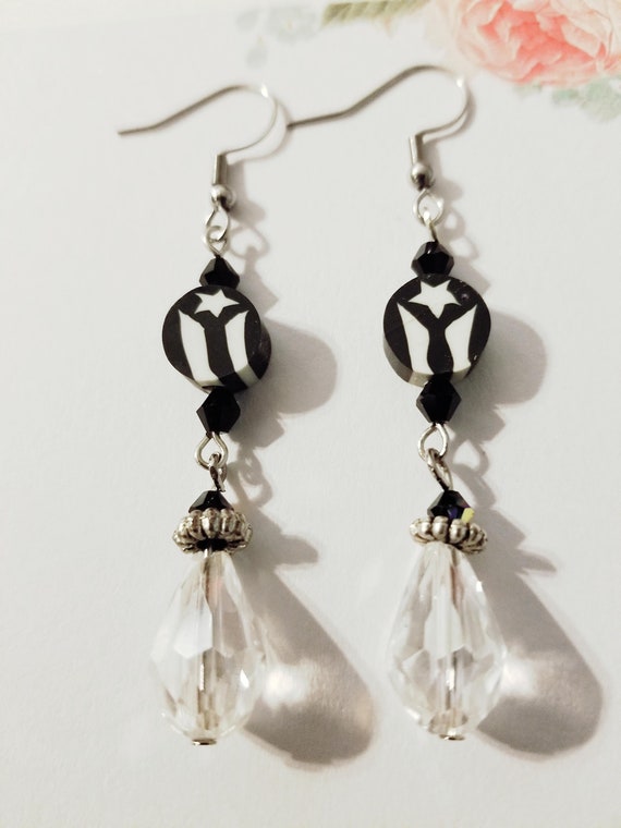 Puerto Rico Earrings Puerto Rico Flag Earrings Puerto Rico Etsy