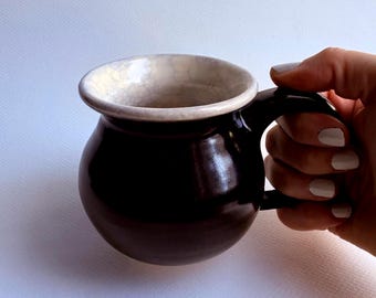 Moody Bubble Mug - Black with Purple Bubbles