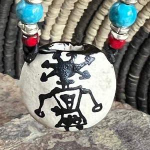 Eterisk oljediffusor - "Spirit Speaks" - Aromaterapihalsband, Oljediffusor, Forntida symbol, Boho Chic, Porslinshänge, #1235