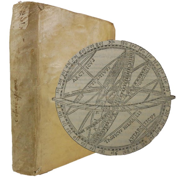 1581 Sphaeram Joannis de Sacro Bosco (Johannes de Sacrobosco), Christopher Clavius editor et commentator (attack on Copernicus). Illustrated