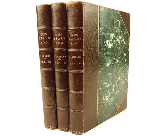 1857 Two Years Ago, Reverend Charles Kingsley. Macmillan. Fine binding. 1st ed.