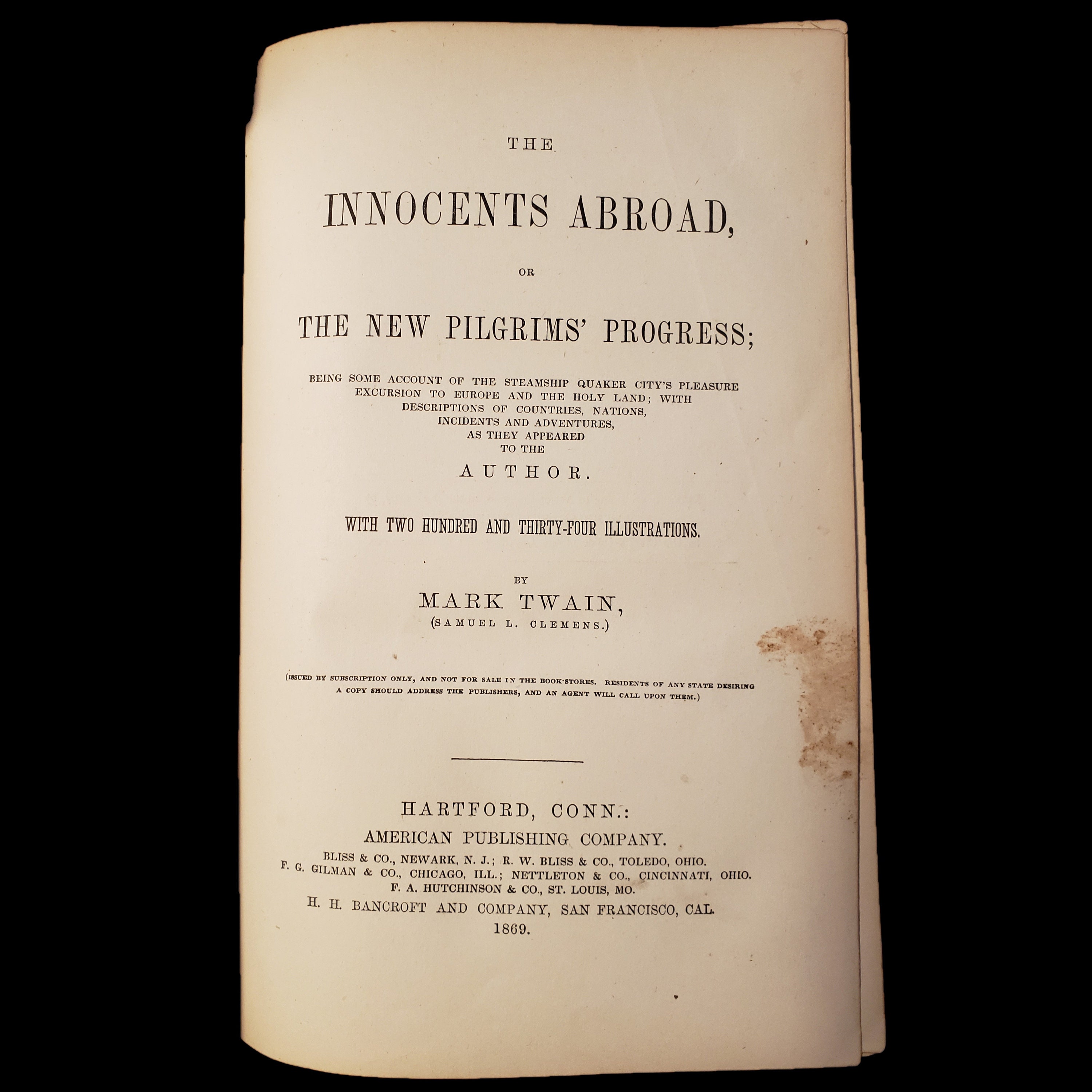 the innocents abroad first edition the innocents abroad first edition