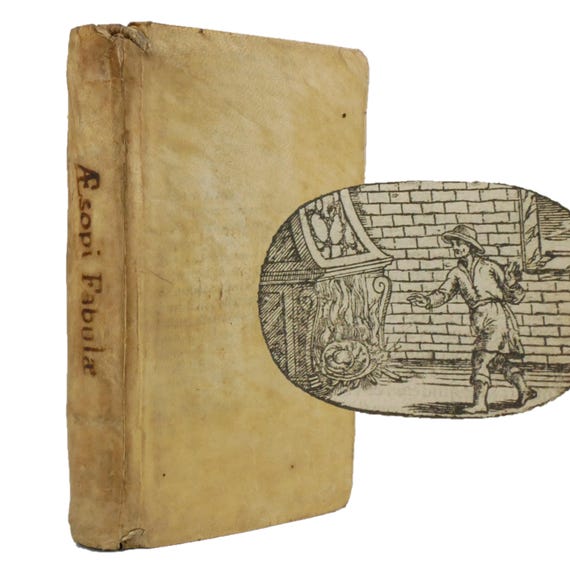 Aesop's Fables. 1686 Aesopi (Aesop) Phrigis et Aliorum Fabulae. Illustrated.
