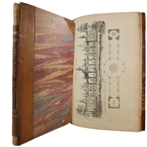 First edition. 1767 Grotesque Architecture by William Wrighte. London, England. Follies, architectural history, etc.