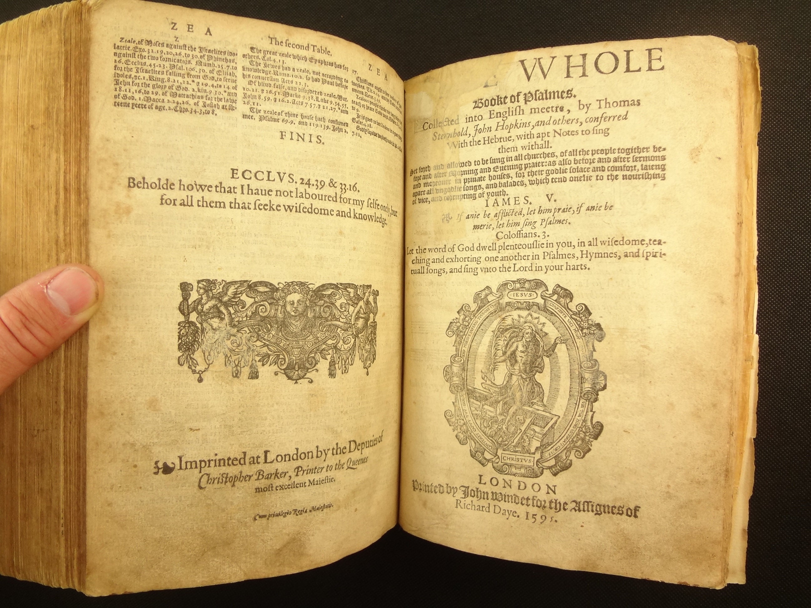 1597 Geneva Bible (Breeches Bible), Deputies of Christoher Barker