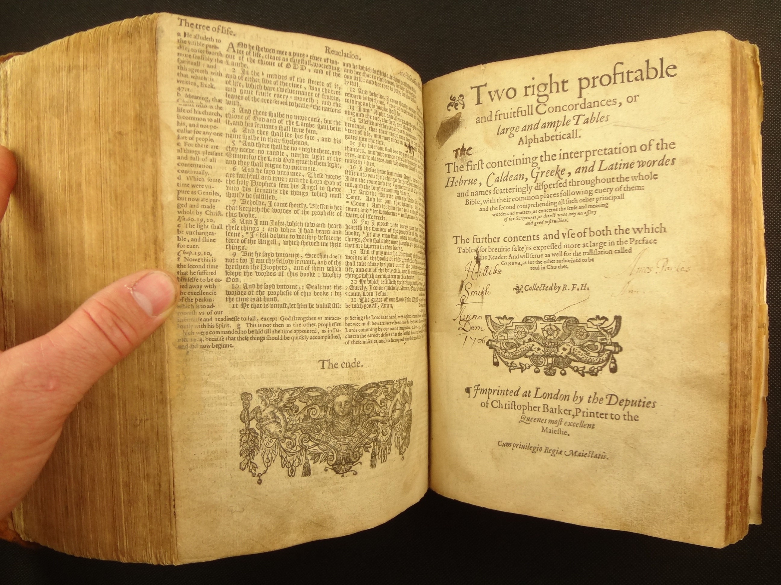 1597 Geneva Bible (Breeches Bible), Deputies of Christoher Barker