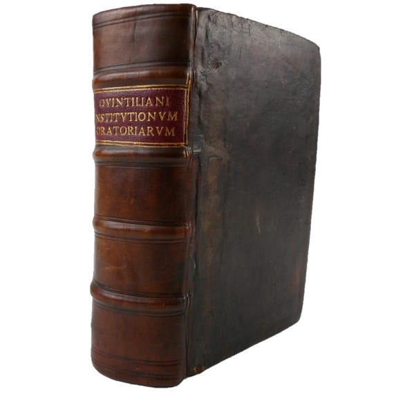 1591 M. Fabii Quintiliani (Quintilian) Institutionum Oratoriarum. Stoer, Geneva