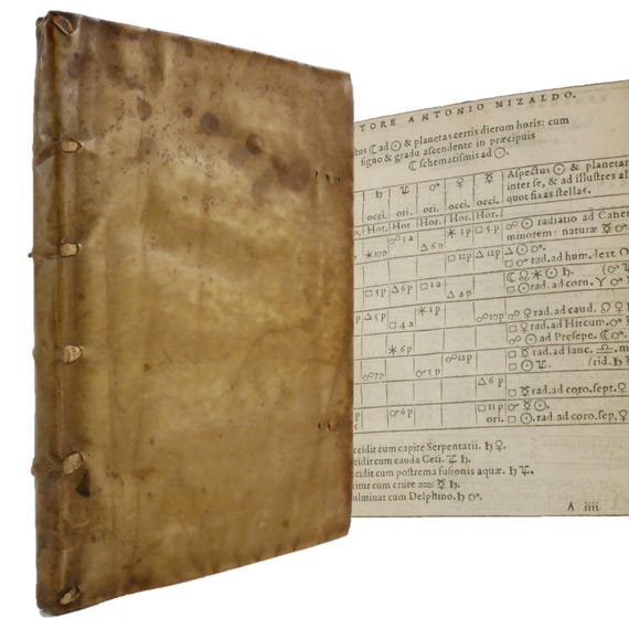 Antoine Mizauld. 2 works - Ephemeris Coelestis anni huius labentis 1555..., Explicatio et Usus Coelestis Ephemeridis