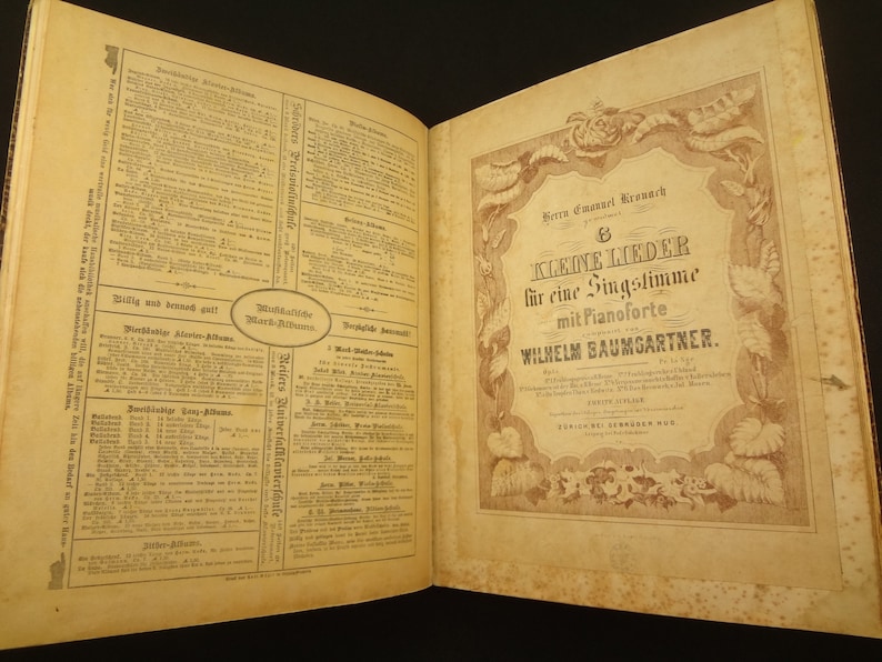 19ème siècle principalement musique de piano allemand y Etsy France