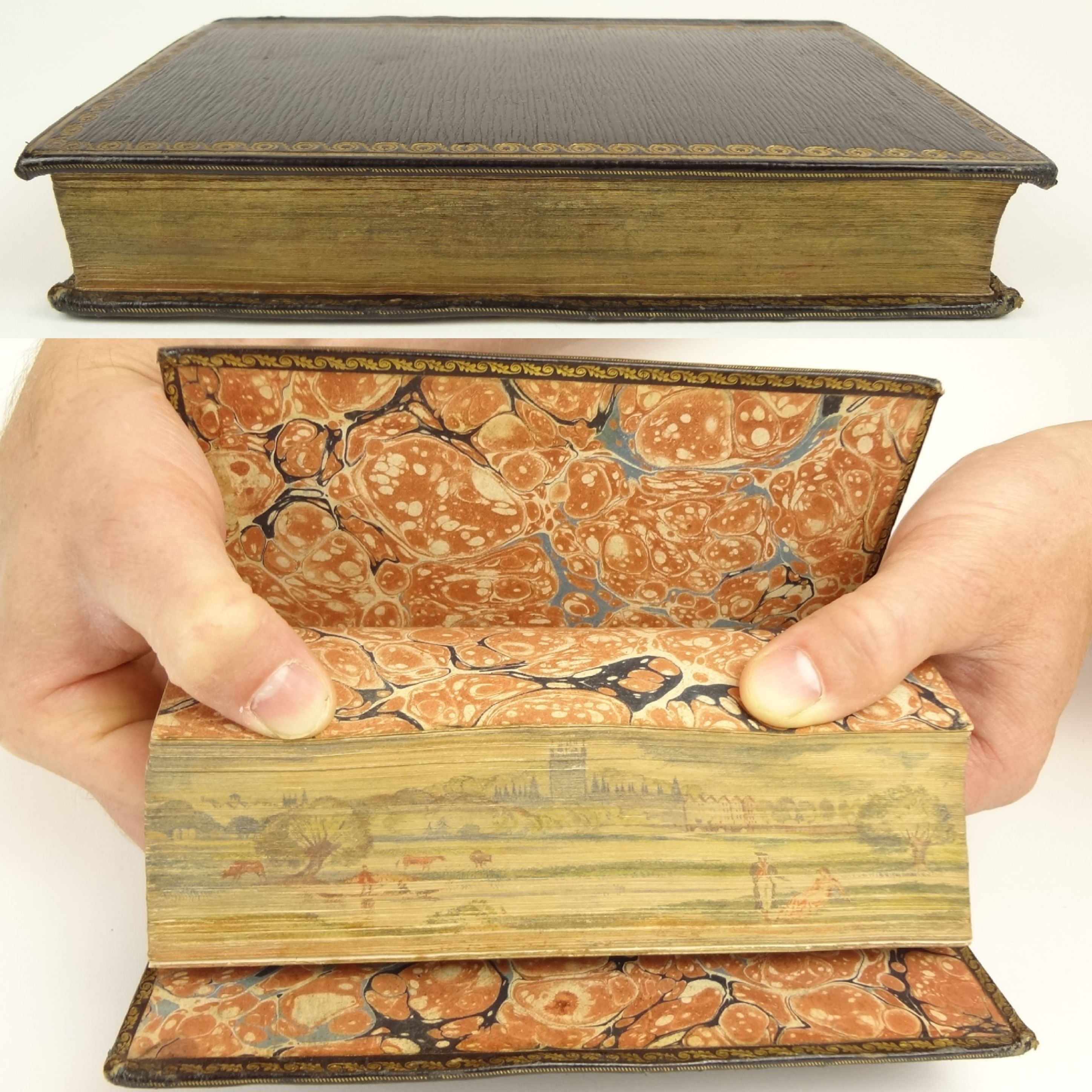 Foreedge painting, view of Oxford 1801 Book of Common Prayer