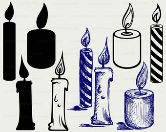 Birthday Candle Svg Etsy
