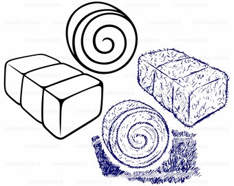 Hay Bale Svg Etsy
