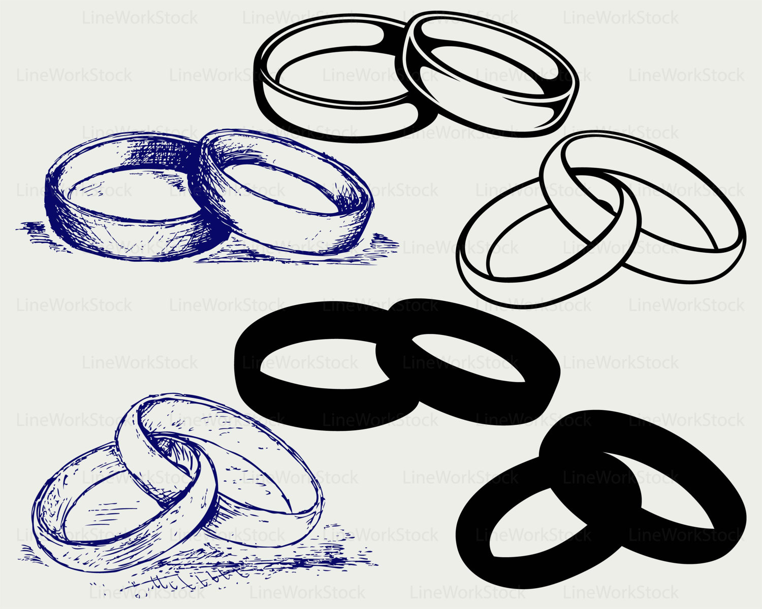 Download Wedding Ring Svg Wedding Ring Clipart Ring Svg Silhouette Ring Etsy