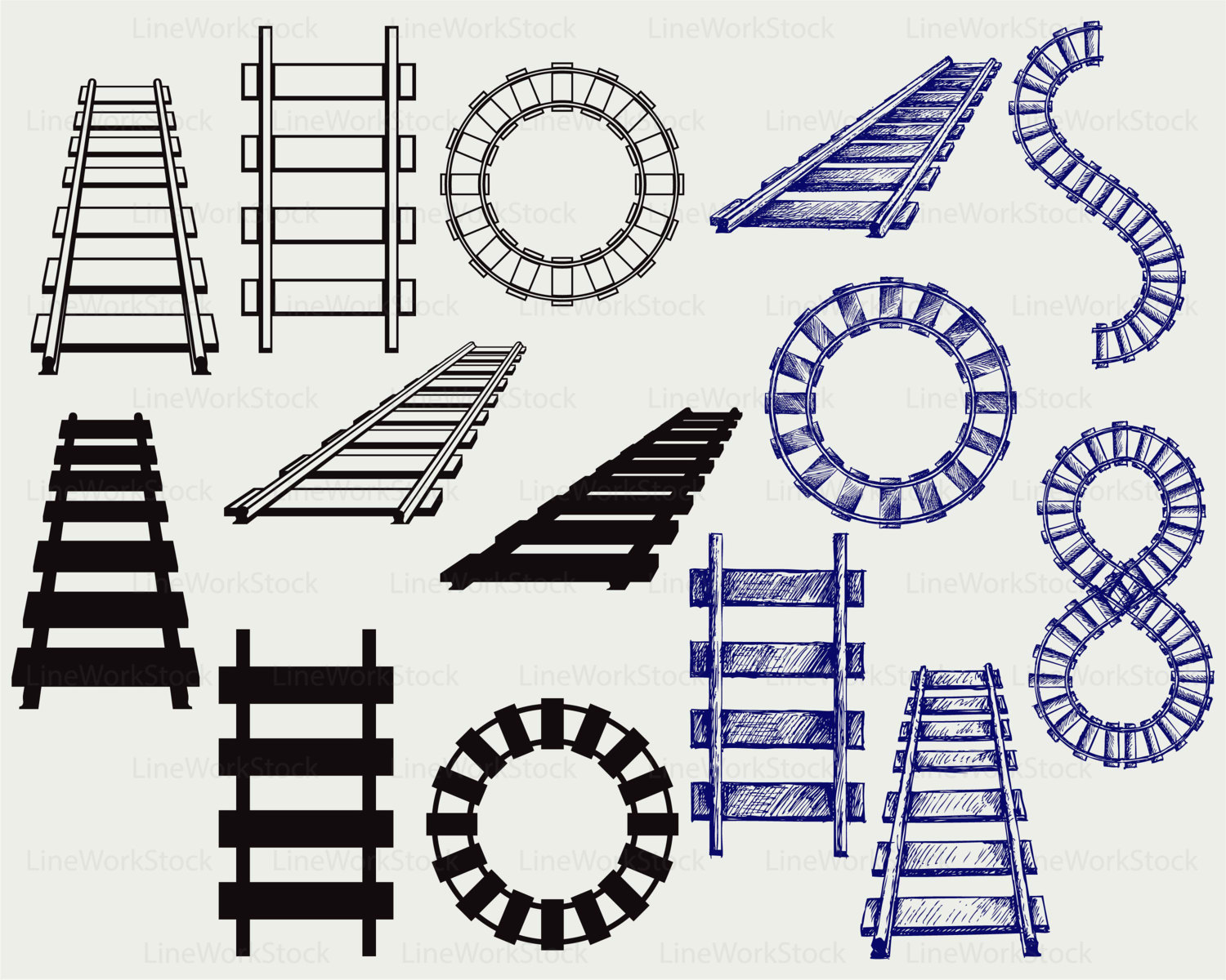 Railroad svg/railroad track/railroad svg/railroad Etsy