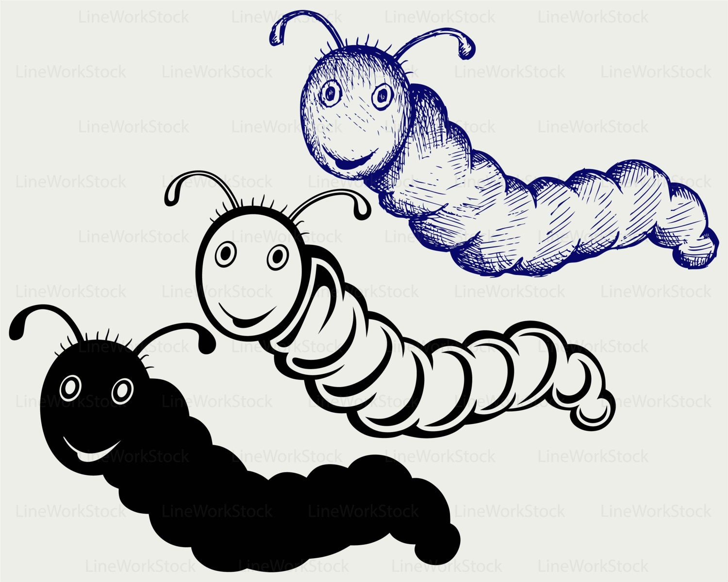 Caterpillar Cartoon - Etsy Caterpillar Cartoon - Etsy