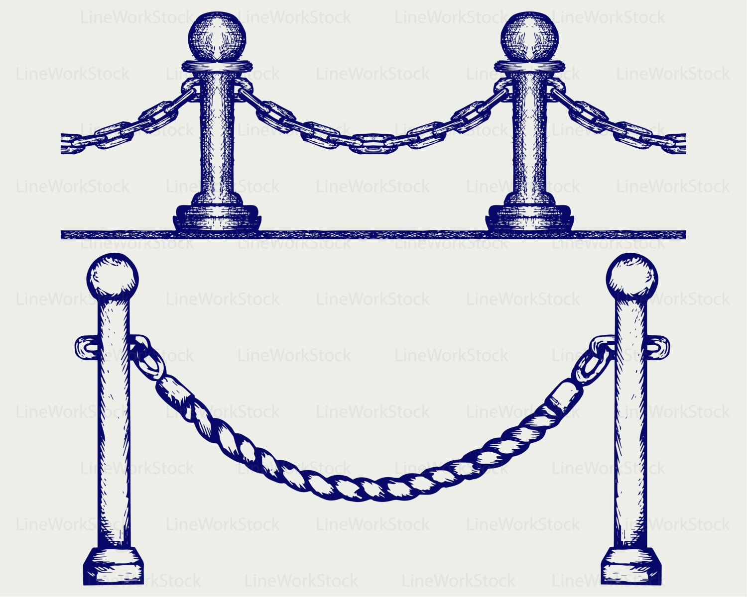 Chain Rope Fence Svg/rope Fence Clipart/rope Fence Svg/rope Etsy