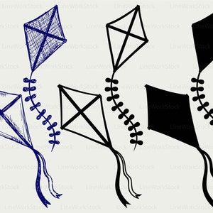 Kite Svg/Kite Clipart/Kite Svg/Kite Kontur/Kite Cricut Dateien/Kite Clip Schneiden Kunst/Kite digitaler Download Entwürfe/svg