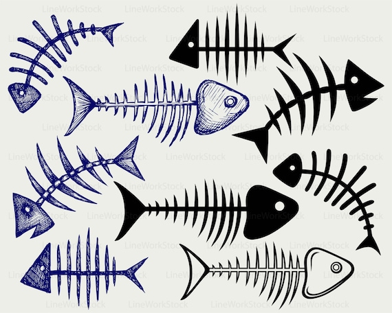 Download Fish bones svg/fish bones clipart/fish bones svg/fish ...