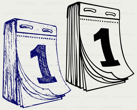 tear off calendar svg clipart calendar svg tear off etsy clipart calendar