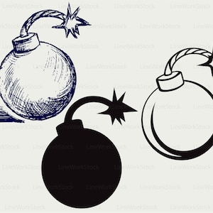Bomb svg/bomb clipart/bomb svg/bomb silhouette/bomb cricut cut files/bomb clip art/bomb digital download designs/svg