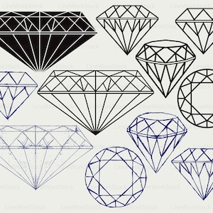 Diamond svg/diamond clipart/diamond svg/diamond silhouette/diamond cricut cut files/clip art/digital download designs/svg