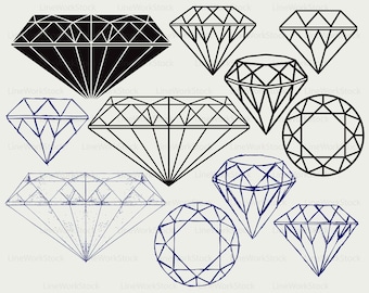 Diamond svg/diamond clipart/diamond svg/diamond silhouette/diamond cricut cut files/clip art/digital download designs/svg