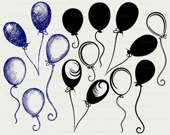 Balloons svg/clipart/balloon svg/balloons silhouette/balloon cricut cut files/balloons clip art/balloon digital download/designs/svg