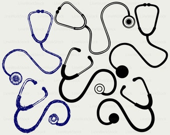 Stethoscope svg/stethoscope clipart/stethoscope svg/stethoscope silhouette/cricut cut files/clip art/digital download designs/svg