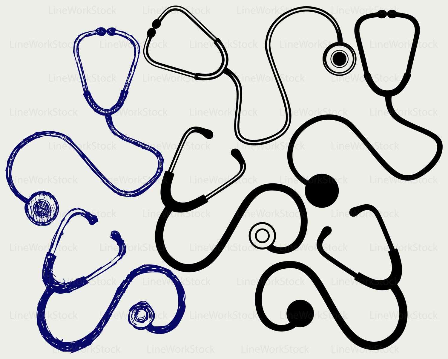 Download Stethoscope Svg Stethoscope Clipart Stethoscope Etsy