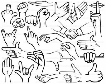 Hands svg/hand clipart/hand svg/hands silhouette/hand cricut/hand cut files/hand clip art/hand digital download/svg
