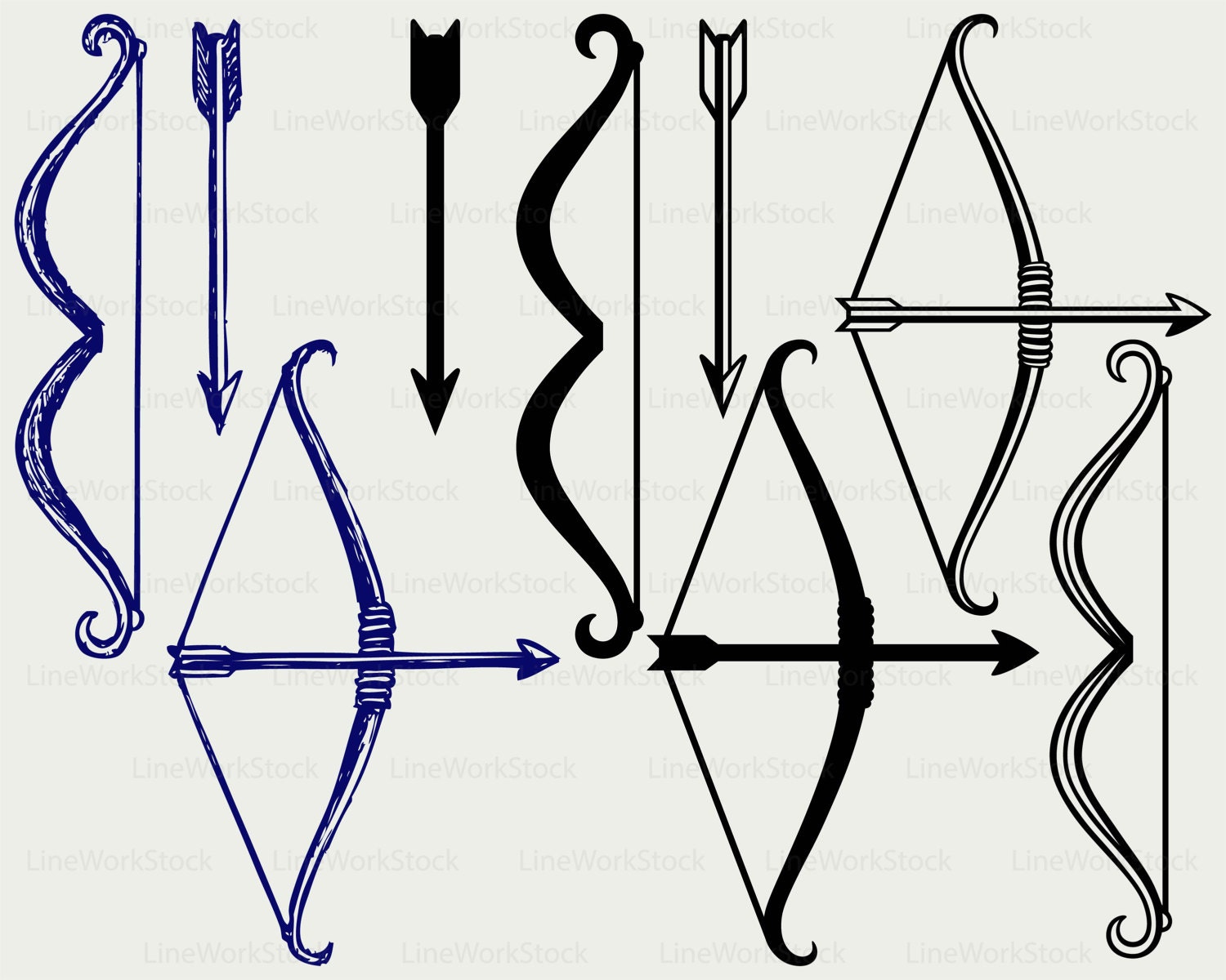 Download Bow Arrow Svg Bow Clipart Bow Arrow Svg Bow Silhouette Arrow Etsy
