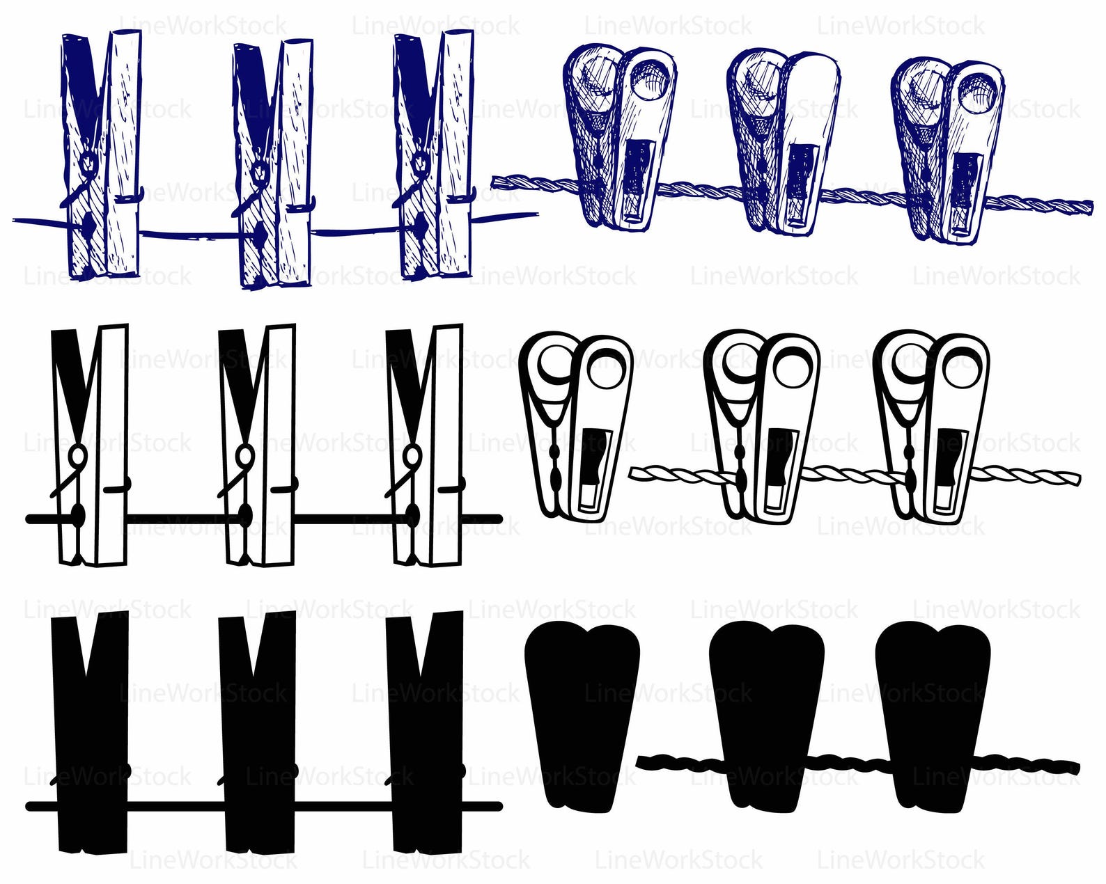Clothespins svg/clothespins clipart/clothespins Etsy