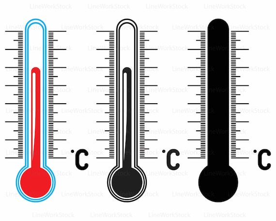 Thermometer Svg/thermometer Clipart/thermometer Svg/thermometer  Silhouette/cricut Cut Files/clip Art/digital Download Designs/svg 