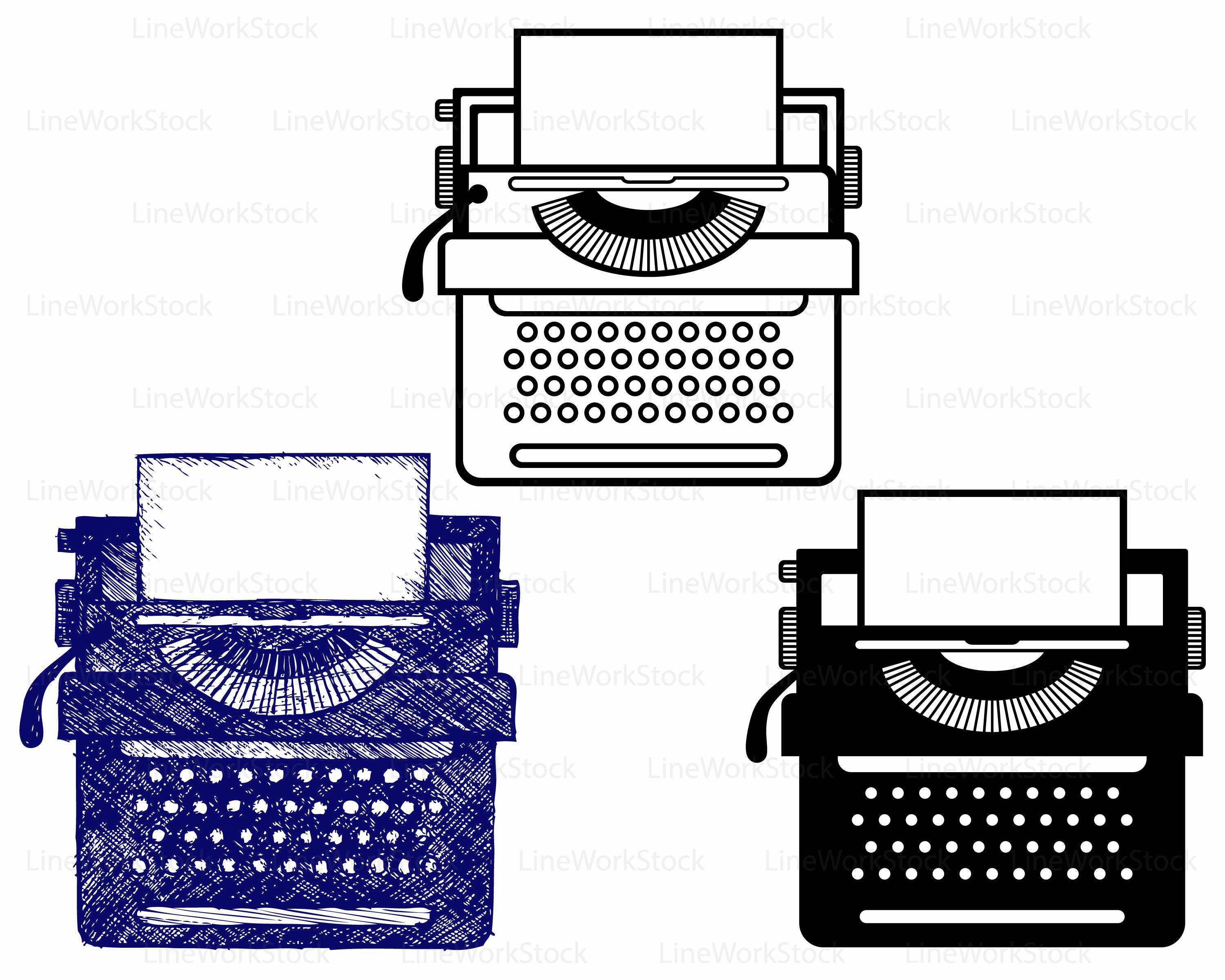 Typewriter Svg/typewriter Clipart/typewriter Svg/typewriter Etsy