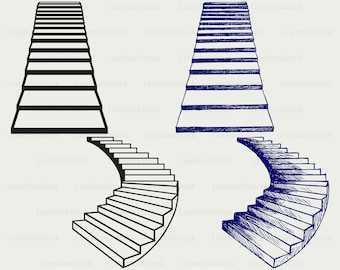 Staircase svg/stair clipart/staircase svg/staircase silhouette/staircase cricut cut files/stair clip art/digital download designs/svg