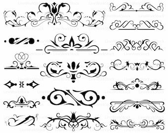 Swirl svg/scroll clipart/swirl svg/swirl silhouette/scroll cricut/swirl cut files/ornament clip art/swirl digital/divider/designs/svg