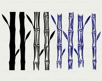 Bamboo svg/bamboo clipart/bamboo svg/bamboo silhouette/bamboo cricut cut files/bamboo clip art/digital download designs/svg