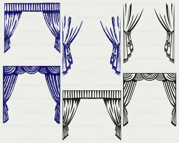 Theater Vorhang Svg Clipart Vorhang Svg Vorhang Kontur