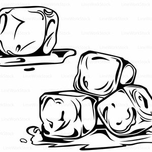 Ice Cubes Svg/ice Cubes Clipart/ice Cubes Svg/cubes Silhouette/ice ...