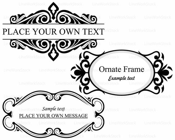 Frame Svg/scroll Clipart/frame Svg/swirl Silhouette/frame, 48% OFF