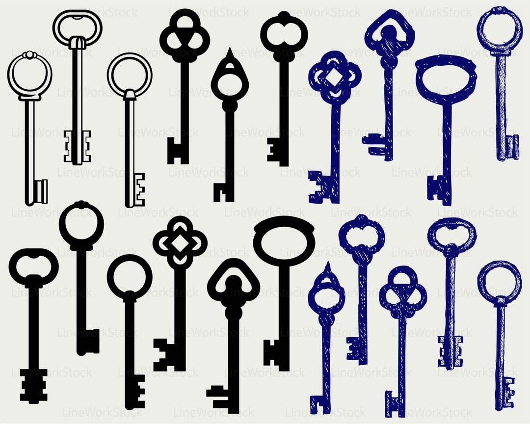 Door Keys Svg/keys Clipart/keys Svg/keys Silhouette/keys Cricut Cut