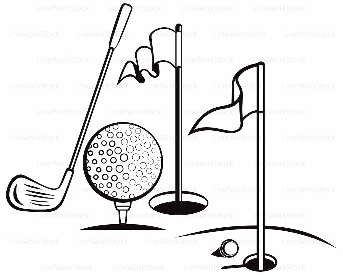 Golf Svg/golf Putter Clipart/golf Ball Svg/golf Flag Etsy UK
